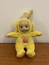 Vintage 1996 Teletubbies LAA-LAA 8" Plush TOMY Retro 90s Hologram Belly Small