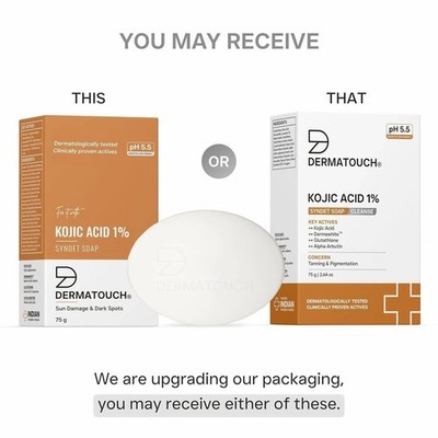 DERMATOUCH Kojic Acid 1% Soap with Glutathione For Pigmentation 75g x 2