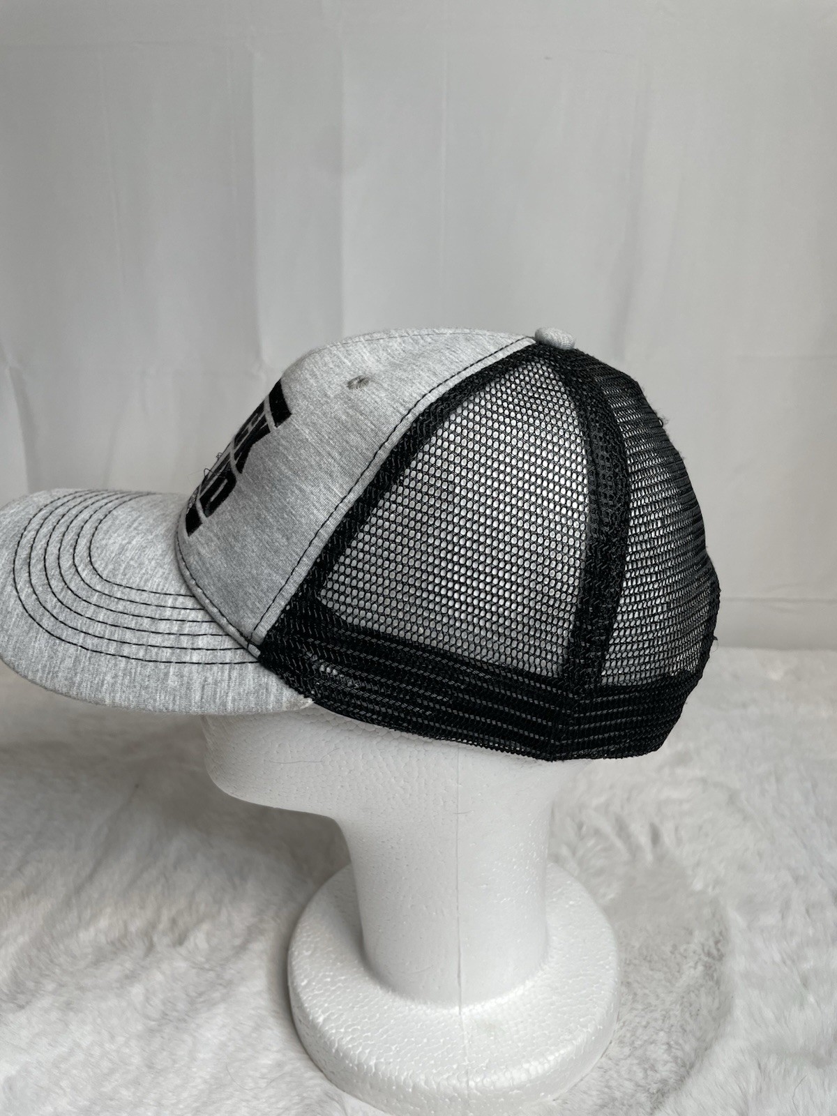 Rock Solid SnapBack Hat Cap Trucker Hat Black Gray - image 2