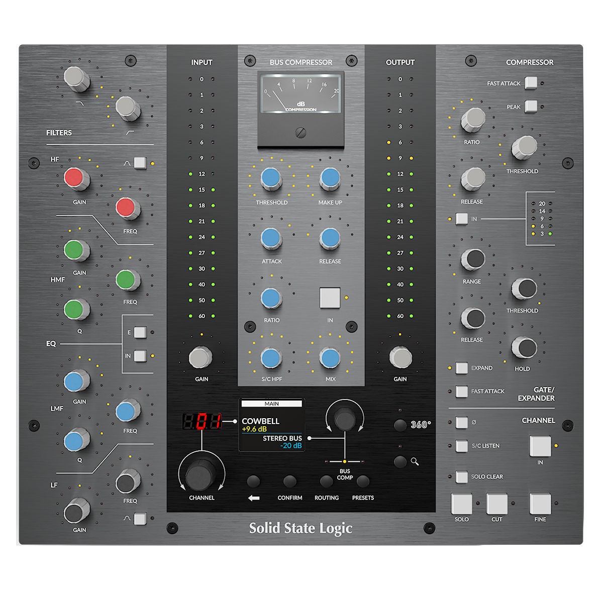 Аппаратный подключаемый контроллер SSL UC1 для собственной канальной полосы 2, компрессора шины 2