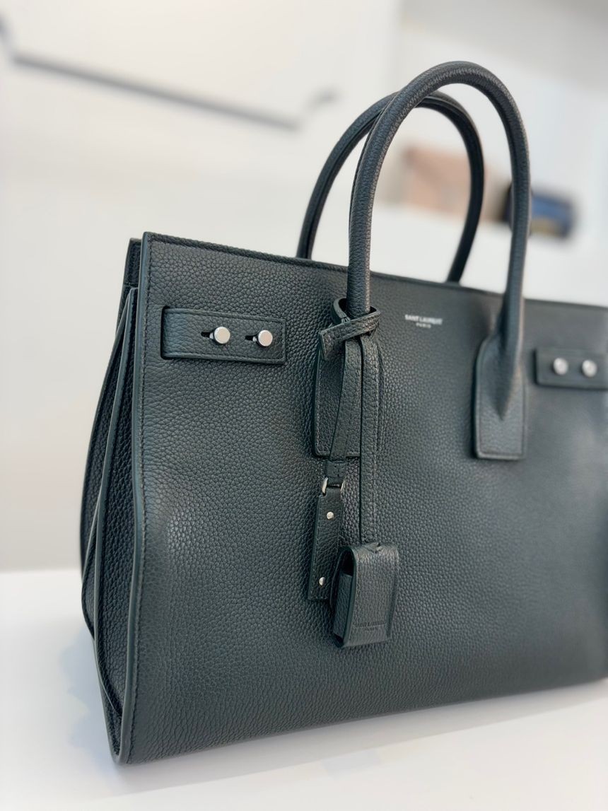 Saint Laurent Sac de Jour borsa piccola verde 464960 126494775