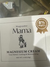 Magsume Mama Magnesium Cream 4 Oz 8% MgCl2 Fresh Scent New Unopened