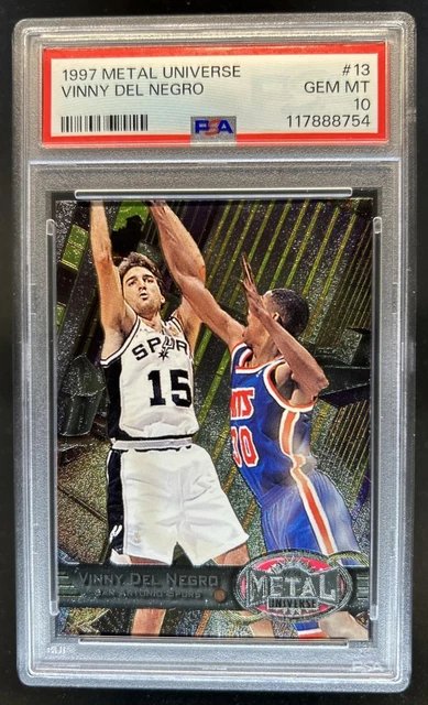 1997-98 Skybox Metal Universe Vinny Del Negro #13 Spurs PSA 10