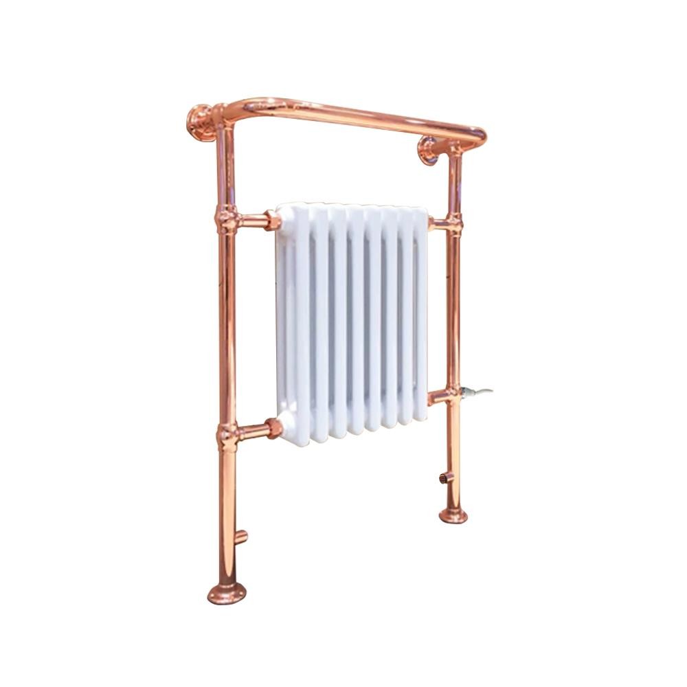 Electric Traditional Towel Rail Copper 673mm x 963mm ""Eleanor"" 500W Element