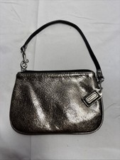 Coach Metallic Brown Wristlet Wallet 