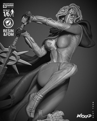 Quasar, Marvel, 1/4-1/24, Sculpture, Figur, Unbemalt, 3D-Druck, Wicked