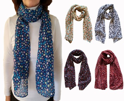Polka Dot Scarf Scarves for Women Girls with Any Outfit Casual