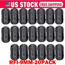 20PACK 9mm Ferrite Beads Clip-on Ring Core RFI EMI Noise Filter Clamp Choke Coil