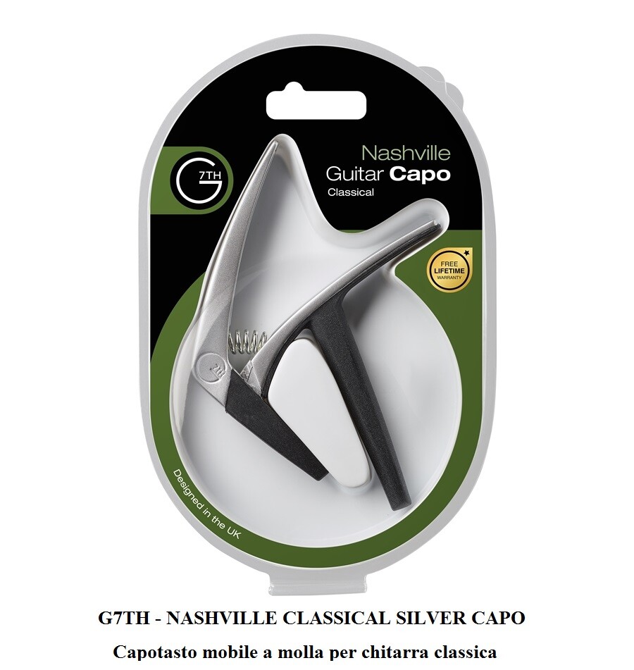 G7TH NASHVILLE CLASSICAL SILVER CAPO Capotasto a molla per chitarra classica