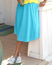 NWT New FRESH PRODUCE Bluefin Blue Long AVERY Skirt Large L MSRP 65