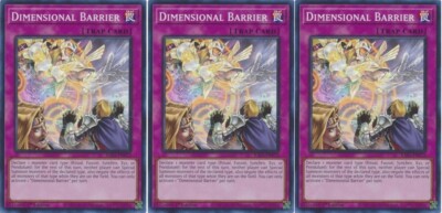 *** 3X DIMENSIONAL BARRIER 3X *** 1ST EDITION SUPER RARE RA01-EN072 YUGIOH!