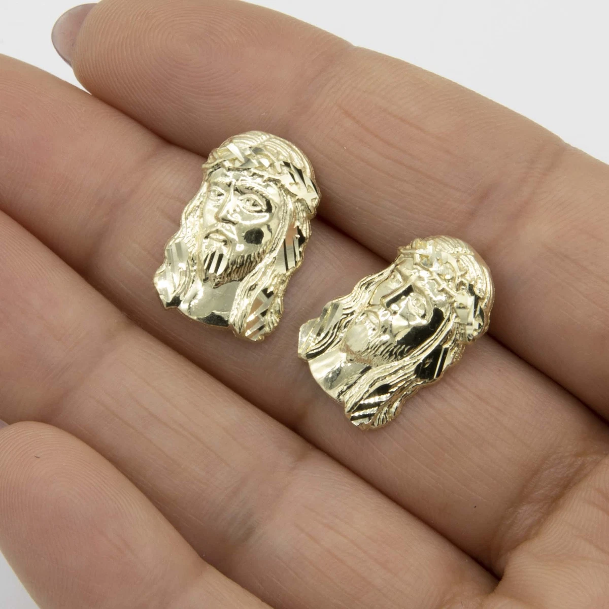 Jesus head earrings clearance
