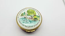 Bilston & Battersea Halcyon Days Enamel Box, "Enjoy idling thoroughly"