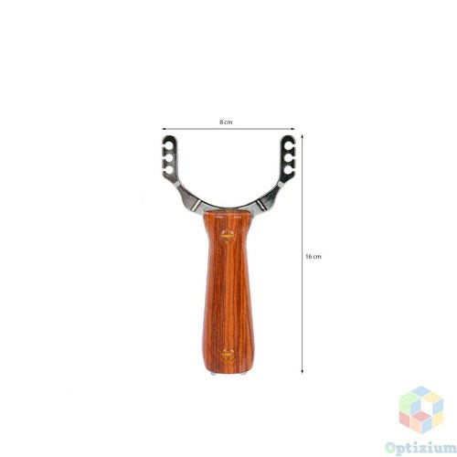 Profi Steinschleuder Zwille Schleuder Sport Jagd Holzoptik Spanngummi 100 Kugeln - Bild 6 von 10