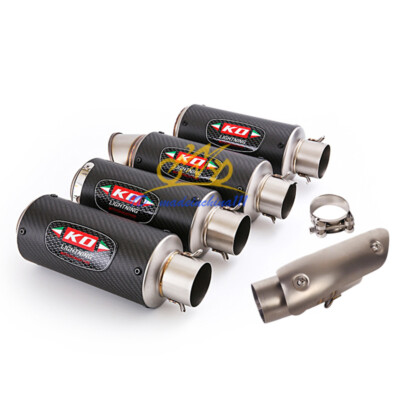 Slip for Suzuki GSXR1000 2012-2023 Exhaust Mid Link Pipe Carbon Tail Muffler