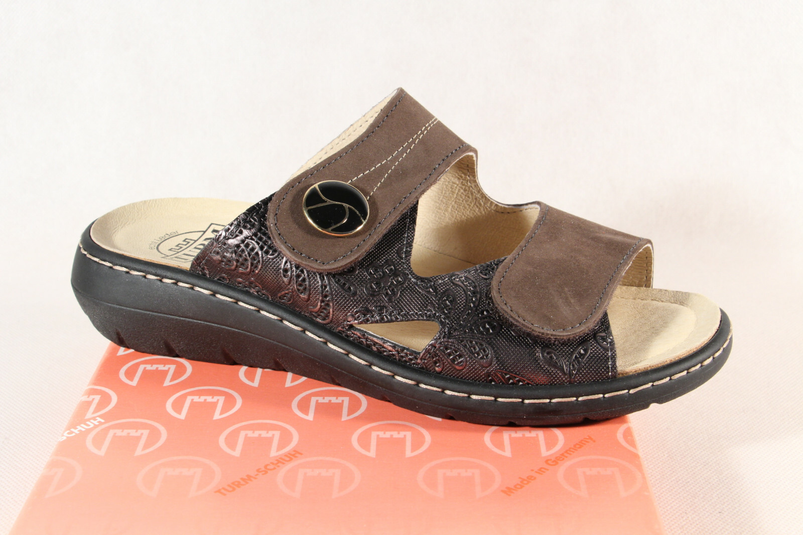 APL Torre ciabatte donna ciabatte sandali vera pelle marrone NUOVE!