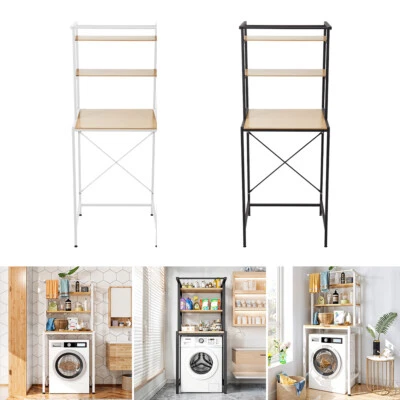 UKWAREHOUSESALES Over the Toilet Storage Shelf Unit Bathroom Above Washing Machine Organizer Rack