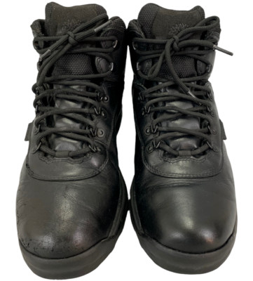 Timberland men's White Ledge Black Leather Mid-Lace up Boots US13 model 12122