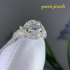 2.91CT Round Cut Lab-Created Diamond 14K White Gold Over Engagement Wedding Ring