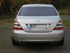 MH-DEZENT  Sportschalldämpfer  Mercedes   S 500 - 550  W221 nicht AMG Stoßfänger