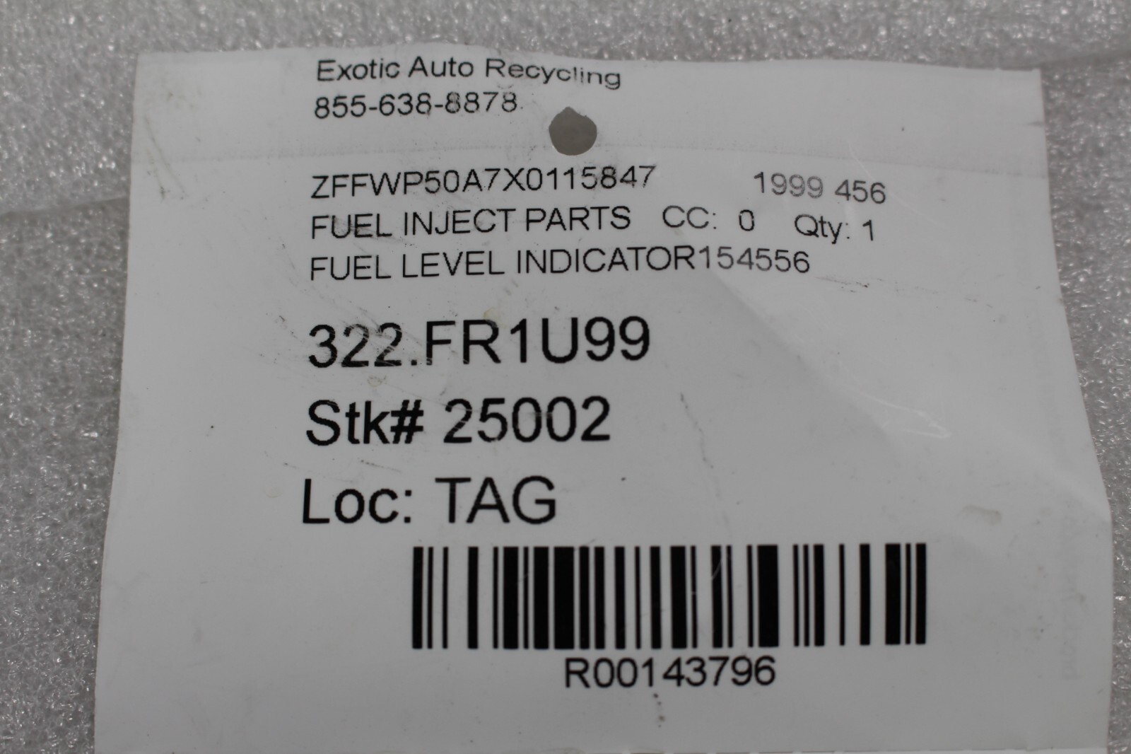 Ferrari 456 M, Fuel Tank Level Indicator, Used, P/N 154556