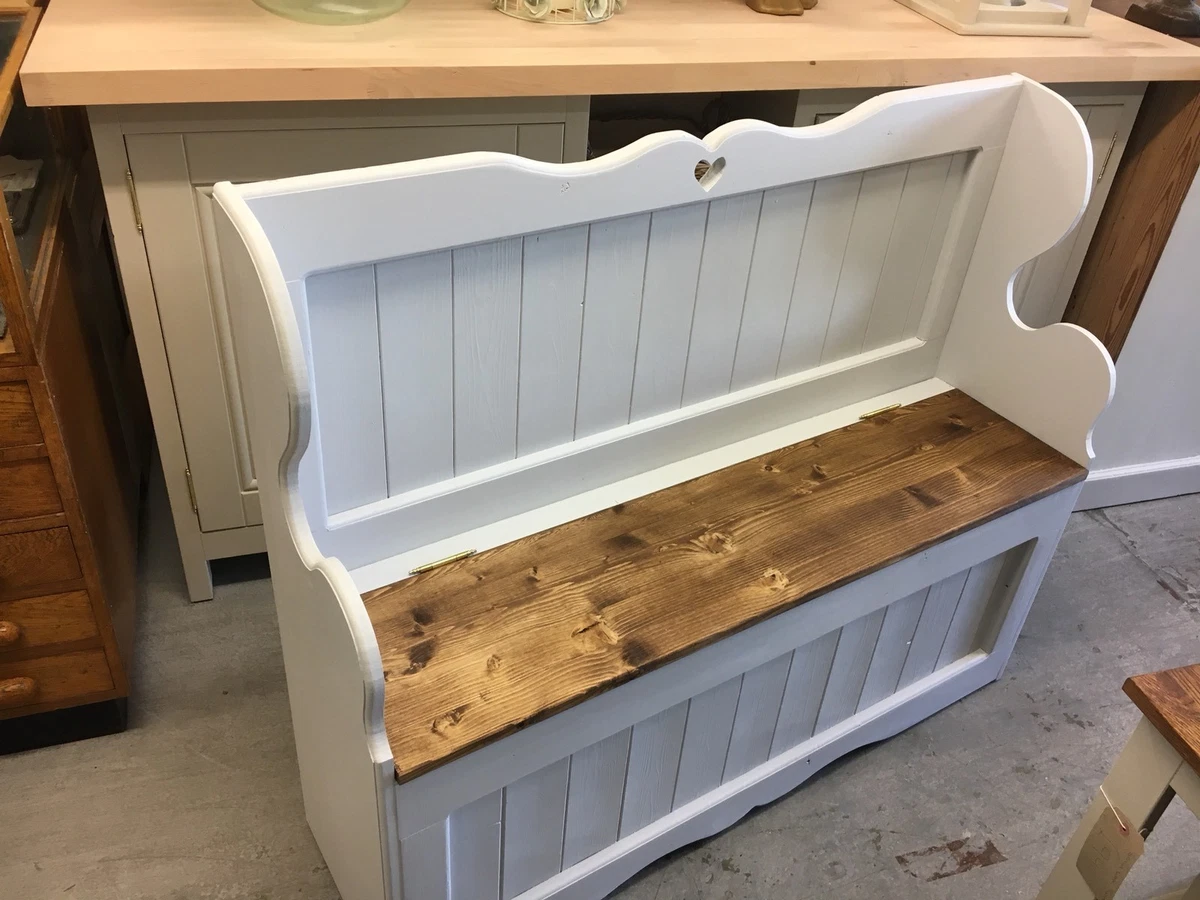 Shabby chic sale storage bench