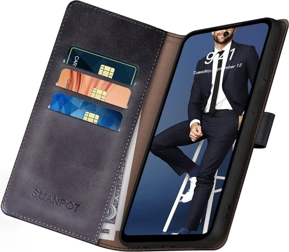 Google Pixel 7 Pro 5G SUANPOT Luxury leather case with card-holder - Image 3 of 4