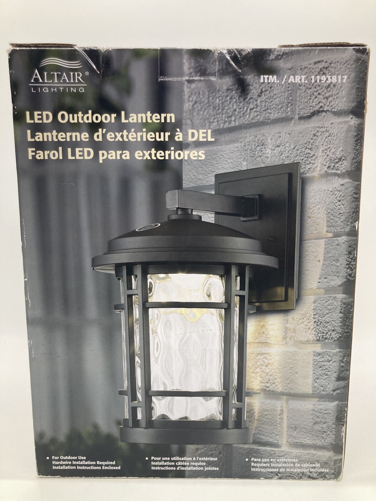Altair Lighting AL2167 LED Wall Lantern With Dusk Dawn Sensor 14.5