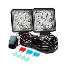 Nilight 2pcs 27w Led Work Light Bar Spot Beam Offroad 5pin Switch Wiring Harness
