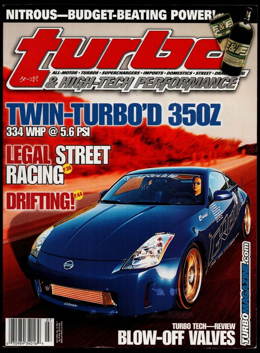 JULY 2003 TURBO & HI-TECH PERFORMANCE MAGAZINE, TWIN-TURBO NISSAN