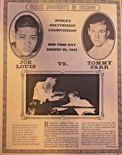 1970 Boxing Match Joe Louis vs Tommy Farr August 30 1937