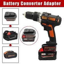 Adaptador de batería para batería Milwaukee 18V Li-ion convertible a herramienta Worx 4PIN