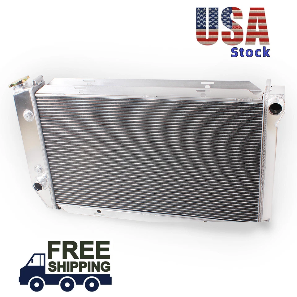 4Row Aluminum Radiator For 1973-1976 Lincoln Continental/Mark 4/1977 Mark 5 V8 Foto 2 de 4