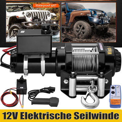 45000LBS Elektrische Seilwinde Winch ATV Anhänger LKW Auto 12V Fernbedienung Neu