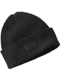 L.L. Bean Men’s or Women’s Wide Knit Rib & Cuff Black Beanie, One size