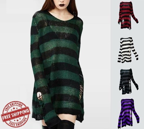 Punk Goth Style Long Pullover Sleeve 