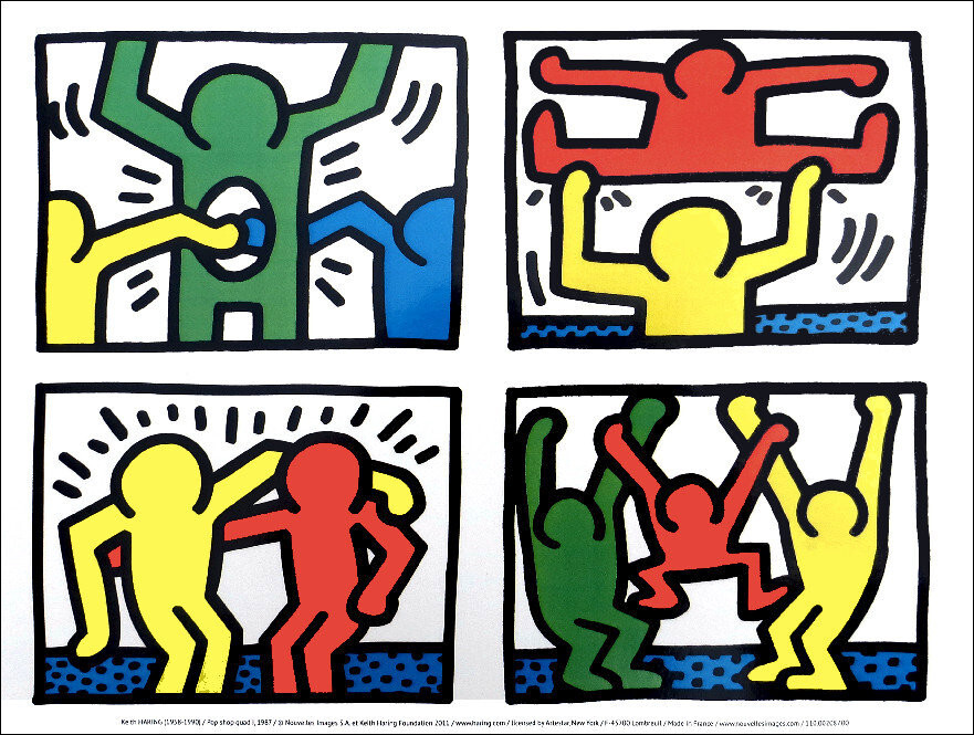 Keith HARING Pop Shop I Dancing Figures Offset Litho Print