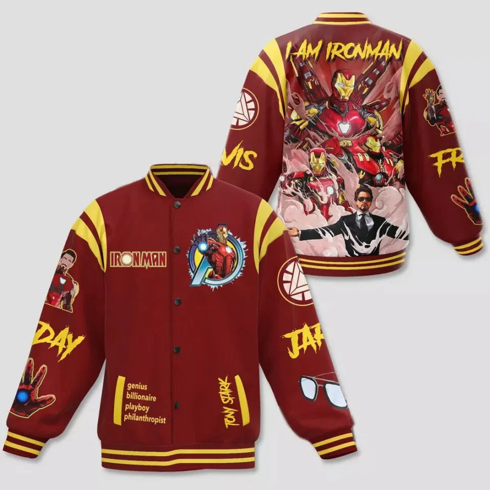 I Am Ironman Sometimes You Gotta Run Before You Can Walk Baseball Jacket