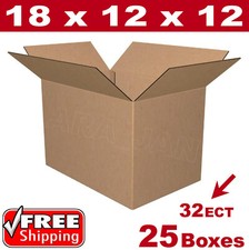 25 - 18x12x12 Cardboard Boxes Mailing Packing Shipping Box Corrugated Carton