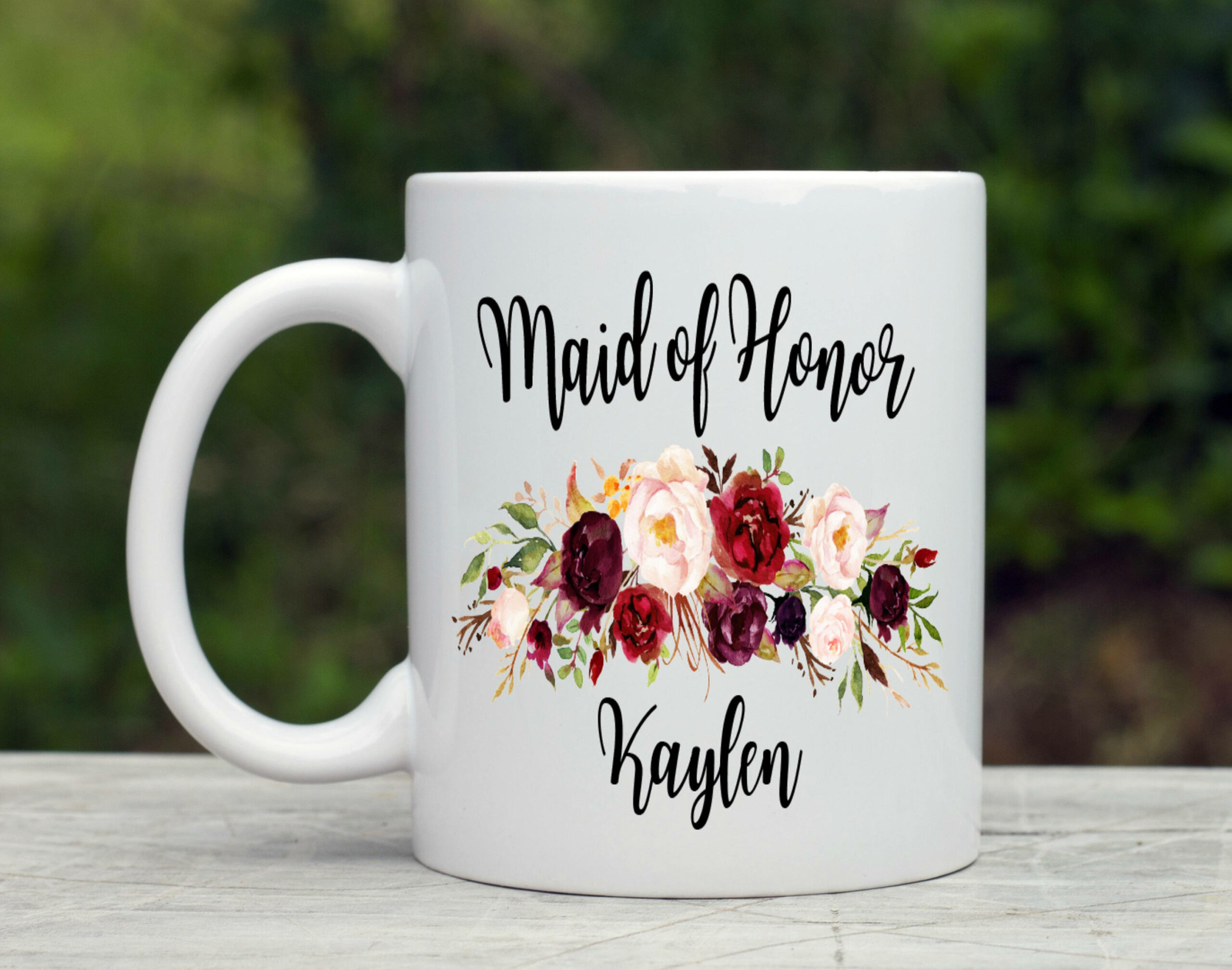 Custom Maid Of Honor Coffee Mug Bridesmaid Gift Custom Wedding Favor Bridal