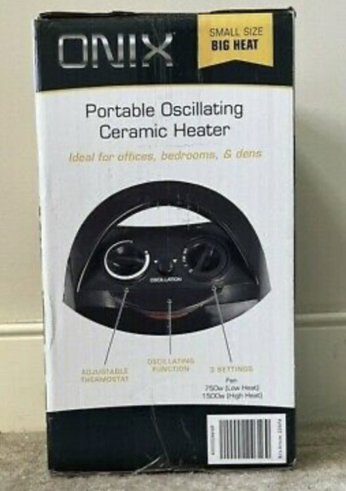 onix oscillating ceramic heater | eBay