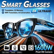 Smart Glasses Bluetooth-Anruf Musik Touch Sprachassistent Brille