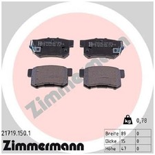 Satz Bremsbeläge Bremsklötze hinten für Honda Insight ZE Integra DC id57780