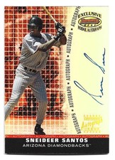 2001 Bowman's Best Exclusive Autographs #BBEA-SS Sneideer Santos Auto