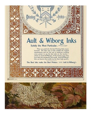 Vintage Ault & Wiborg Tinten Wandbild Poster Premium Qualität Wohndeko