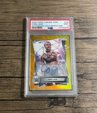 2025 Topps Chrome WWE Cora Jade Base Variation Gold Refractor Auto /50 PSA 9