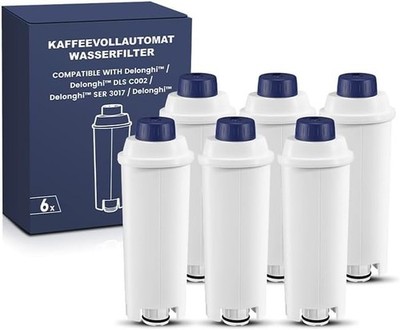 Mutital 6 Pack Fully Automatic Coffee Machine Water Filter, Replacement for De'L