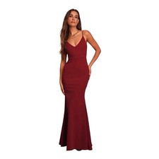 Lulus Infinite Glory Wine Red Maxi Dress size medium