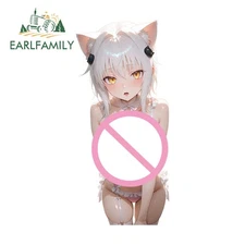 EARLFAMILY 5.1" Koneko Tojo Car Stickers Artistic Windshield Trolley JDM Decals