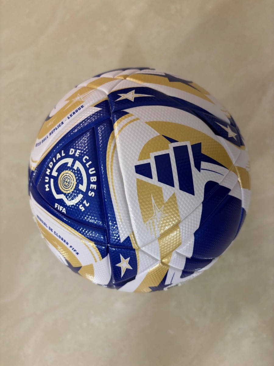 SOCCER BALL-ADIDAS-SIZE 4-FIFA CLUB WORLD CUP 25-BALL REPLICA-BLUE